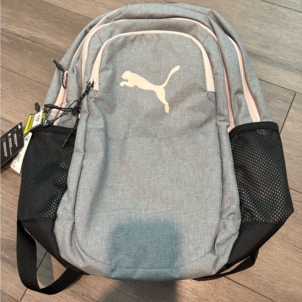 Puma Hybrid Gray and Pink Backpack
